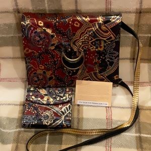 Patricia Nash Crossbody in provincial escape with matching wallet